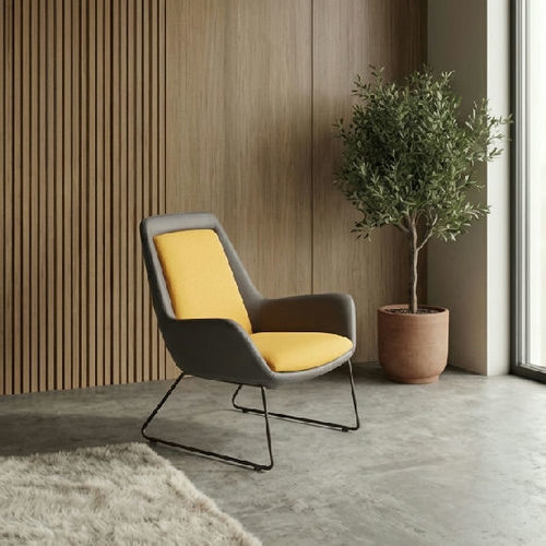 Fauteuil de bureau contemporain - AG 199 - UAB "Dzūkijos baldų fabrikas" - ergonomique / jaune / gris