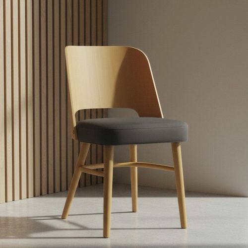 Chaise de salle à manger contemporaine - KP 105 - UAB "Dzūkijos baldų fabrikas" - d'intérieur / en tissu / avec piètement en bois de feuillus