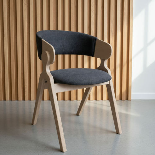 Chaise de salle à manger contemporaine - DBF 699 - UAB "Dzūkijos baldų fabrikas" - d'intérieur / en bois / en tissu