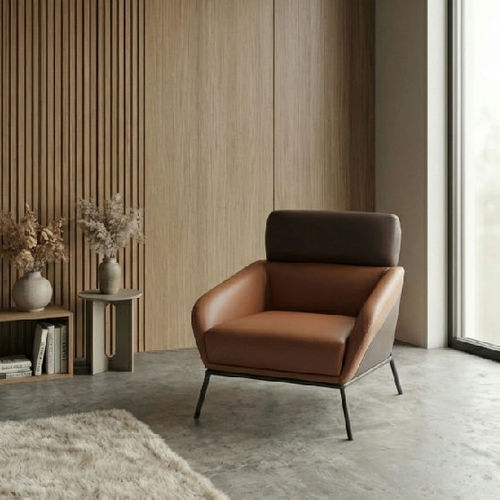 Fauteuil de bureau contemporain - AG 103 - UAB "Dzūkijos baldų fabrikas" - en cuir / marron / pour espace de travail