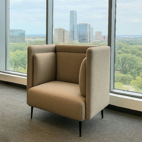 Fauteuil contemporain - DBF 827 - UAB "Dzūkijos baldų fabrikas" - en cuir / en tissu / en métal