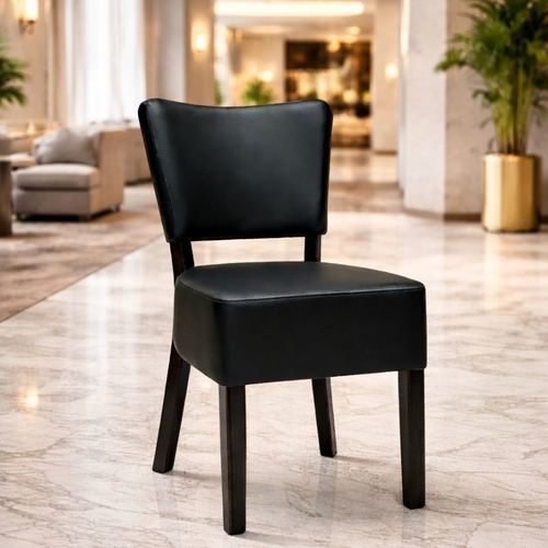 Chaise de salle à manger moderne - KP 123 - UAB "Dzūkijos baldų fabrikas" - d'intérieur / en cuir / avec piètement en bois laqué
