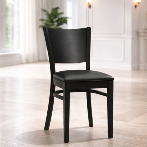 Chaise de salle à manger contemporaine - KP 125 - UAB "Dzūkijos baldų fabrikas" - pour intérieur / en cuir / en bois