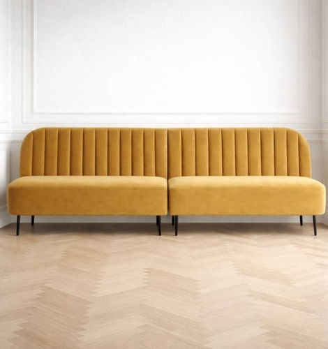 Banquette contemporaine - DBF-890 - UAB "Dzūkijos baldų fabrikas" - en tissu / avec piètement en bois / en métal