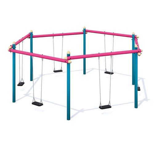 Balançoire en métal - ALTALENA ESAGONALE STRONG - MACAGI s.r.l. - multiple / pour parc de jeux / avec assise droite