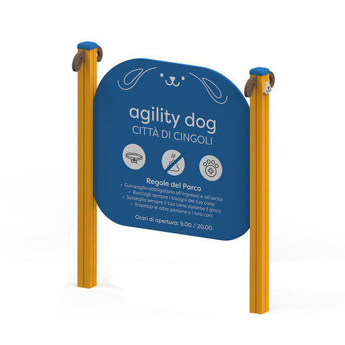Panneau signalétique pour parc canin - CARTELLONE - MACAGI s.r.l. - bois / en polyéthylène PE / d'extérieur