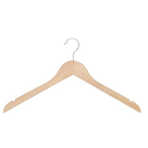 Cintre en nickel - HT44_NAT_N - Best Mannequins BV - en bois verni mat / pour magasin de vêtements