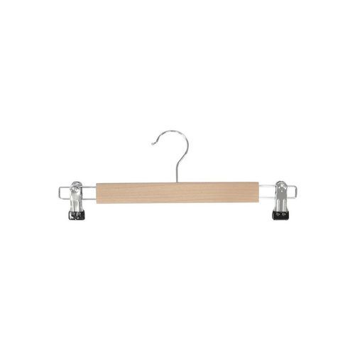 Cintre en bois verni mat - HTS41_RAW_BL - Best Mannequins BV - en métal chromé / pour magasin de vêtements