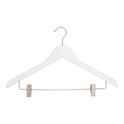 Cintre en nickel - HTPC44_WH_N - Best Mannequins BV - en bois laqué mat / pour magasin de vêtements
