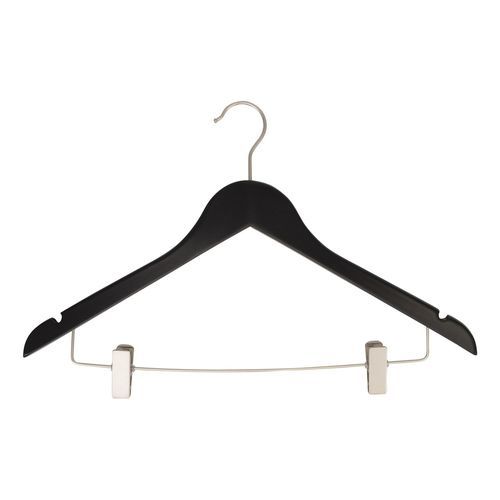 Cintre en nickel - HTPC44_BL_N - Best Mannequins BV - en bois verni mat / pour magasin de vêtements