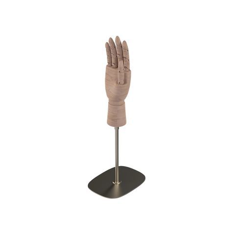 Main mannequin homme - FORM040_BS+MRH_RW - Best Mannequins BV - mode / en acier inoxydable brossé / bois