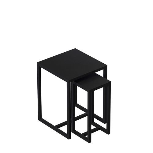 Table d'appoint contemporaine - INTTABLESET2_BL - Best Mannequins BV - en acier à revêtement par poudre / avec piètement en métal / carrée