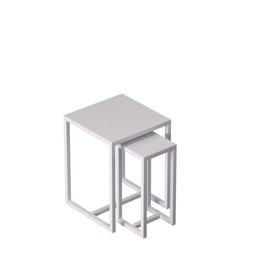 Table gigogne moderne - INTTABLESET2_WH - Best Mannequins BV - en acier à revêtement par poudre / avec piètement en métal / carrée