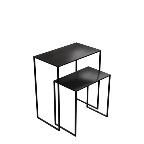 Table gigogne contemporaine - INTTABLESET1_BL - Best Mannequins BV - en acier à revêtement par poudre / avec piètement en acier thermolaqué / rectangulaire