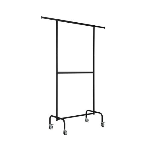 Portant contemporain - TF-521V2_80_BL - Best Mannequins BV - en acier à revêtement par poudre / à roulettes / pour magasin de vêtements