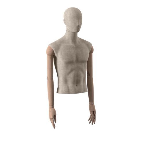 Buste mannequin homme - MAMB62H70_BERW - Best Mannequins BV - vintage / en mousse de polyuréthane / en bois massif