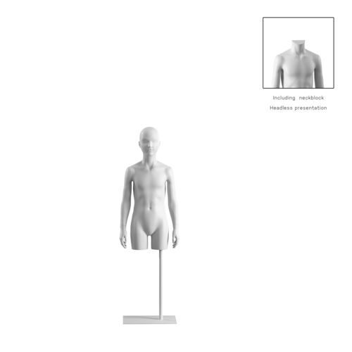 Buste mannequin enfant - OMTC308H801_WH - Best Mannequins BV - stylisé / en bio-composite / en résine