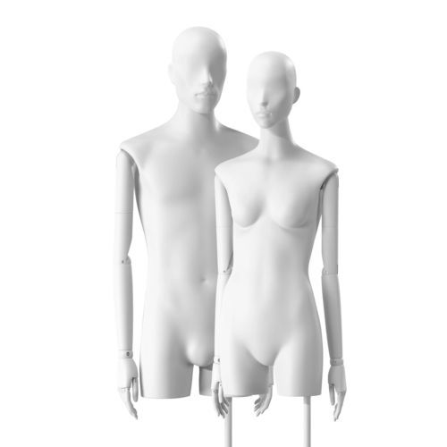 Buste mannequin couple - Best Mannequins BV - abstrait / haut de gamme / blanc