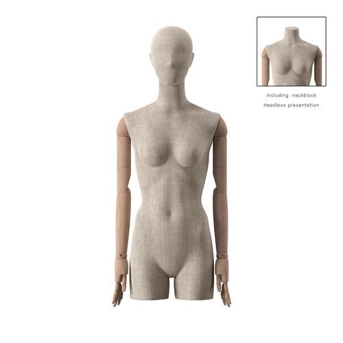 Buste mannequin mode - Best Mannequins BV - en tissu / bois / personnalisé