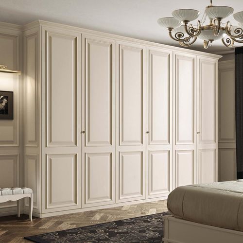 Armoire classique - DONATELLO - benedetti MOBILI - en bois / à portes battantes / grise