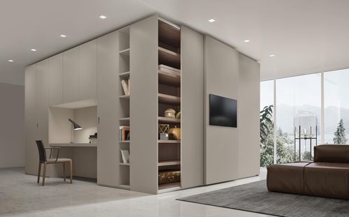 Armoire moderne - ANTA LISCIA MANIGLIA M15 - benedetti MOBILI - en bois / à portes battantes / à porte coulissante