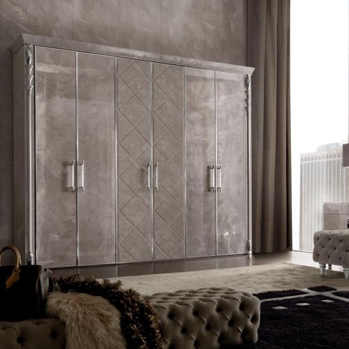 Armoire contemporaine - CHARMANT - benedetti MOBILI - en cuir / à portes battantes / marron