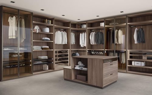Dressing d'angle - ALBA - benedetti MOBILI - contemporain / en bois / en verre
