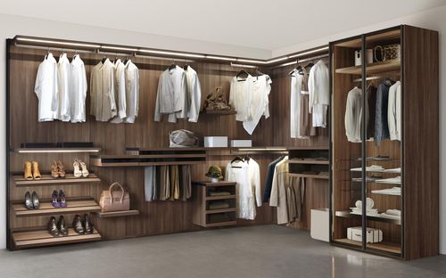 Dressing d'angle - ARIA - benedetti MOBILI - contemporain / en bois / en verre
