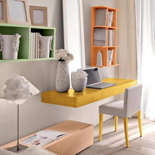Bureau mural - AMICI - OG - benedetti MOBILI - contemporain / en bois / droit