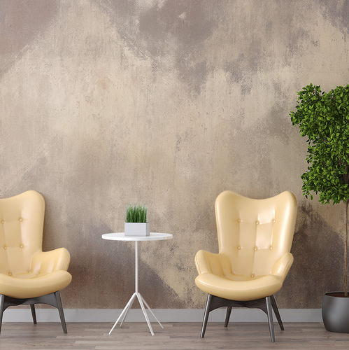Papier peint vintage - LAYERED GEOMETRY - jaWalls - en textile non-tissé / à motif / à motif géométrique
