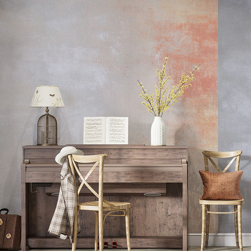 Papier peint contemporain - ANCIENT LAYERS - jaWalls - personnalisable / bleu ciel / sur mesure