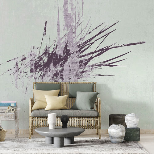 Papier peint contemporain - DISTORTED MARKS - jaWalls - en textile non-tissé / à motif / motif abstrait