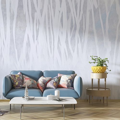 Papier peint contemporain - LIGHT WEAVES - jaWalls - en textile non-tissé / en tissu / monochrome