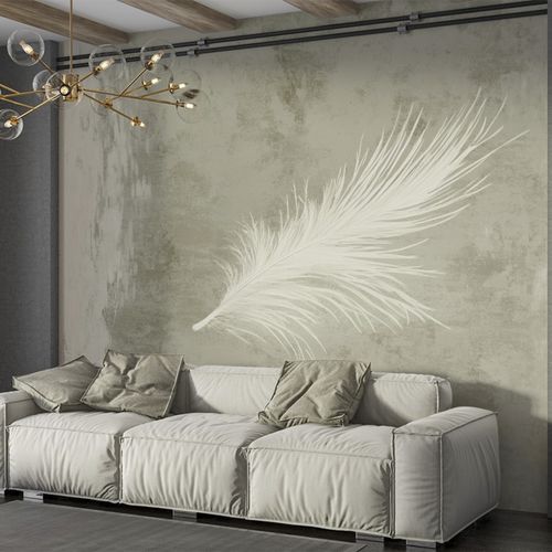Papier peint contemporain - DANCING FEATHER - jaWalls - en textile non-tissé / motif animal / à motif nature