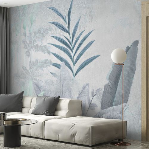 Papier peint contemporain - TROPICAL RETREAT - jaWalls - en textile non-tissé / à motif nature / floral