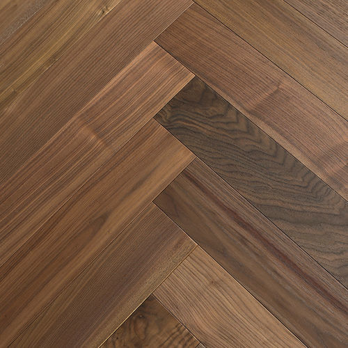Parquet contrecollé - HERALP-ZER010 - lesna - en noyer / en noyer américain / à batons rompus