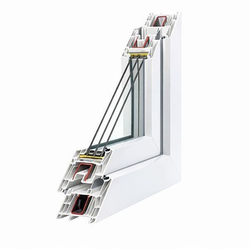 Fenêtre en PVC - SYNEGO - lesna - à triple vitrage / acoustique / à isolation thermique