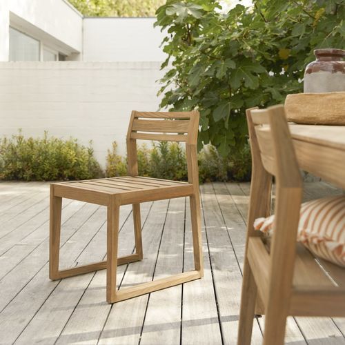Chaise de jardin moderne - VASCO - TICKET FOR THE MOON - pour extérieur / en bois massif / en teck