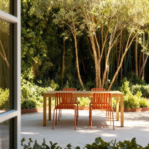 Ensemble table et chaises contemporain - T&Eacute;O - TICKET FOR THE MOON - pour intérieur / de jardin / en métal