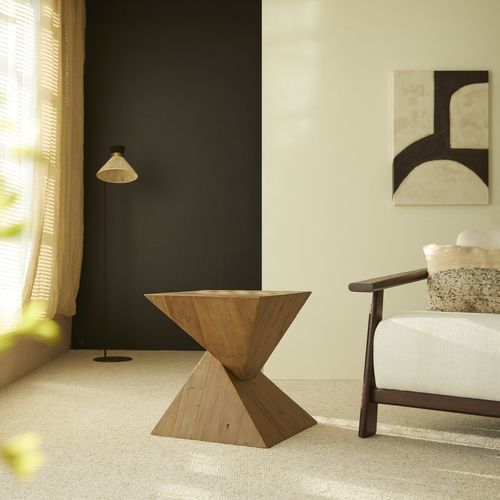 Table d'appoint contemporaine - PIO - TICKET FOR THE MOON - en pin / en bois massif / en contreplaqué