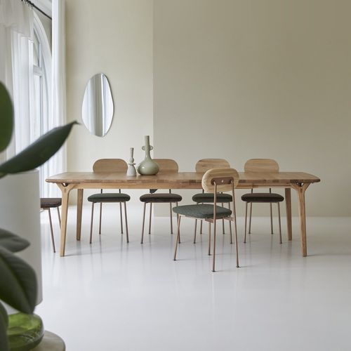 Table à manger contemporaine - CLARA - Tikamoon - en chêne / avec piètement en chêne / rectangulaire