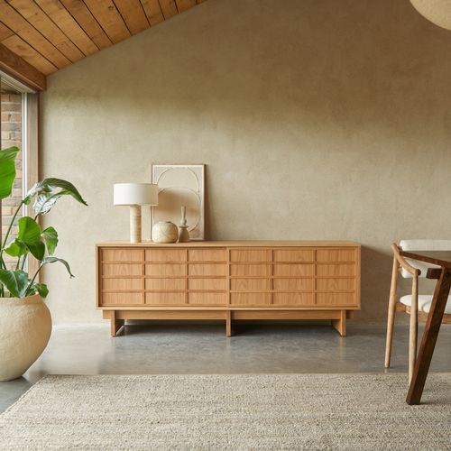 Buffet contemporain - MIU - Tikamoon - en placage de bois / en bois massif / en contreplaqué