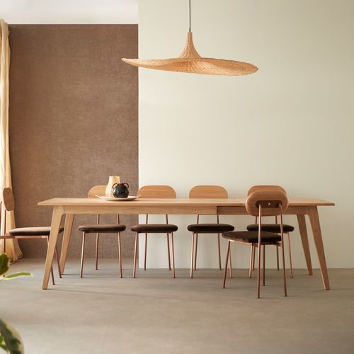 Table à manger contemporaine - ESM&Eacute;E - Tikamoon - en bois massif / en bois huilé / en chêne