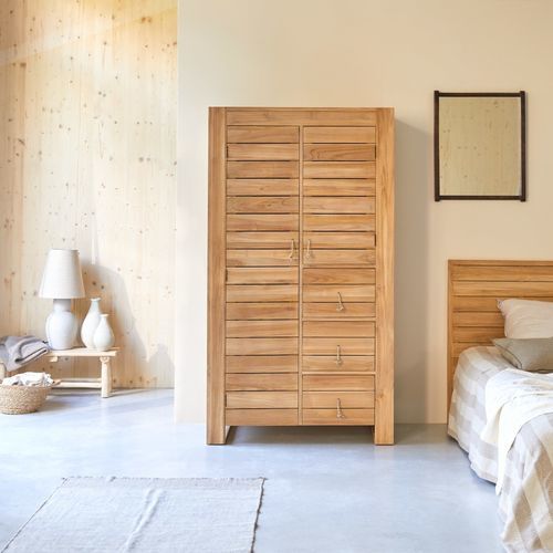 Armoire contemporaine - MINIMALYS - Tikamoon - en teck / à portes battantes / pour chambre à coucher