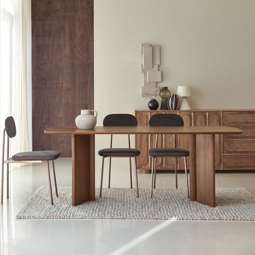 Table à manger contemporaine - SUZANNE - Tikamoon - en acacia / en bois massif / en noyer