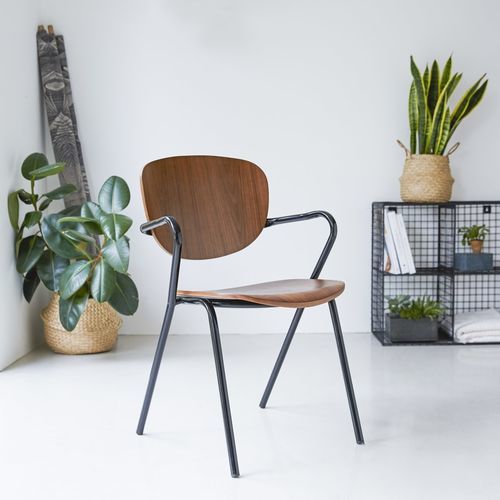 Chaise contemporaine - ADA - Tikamoon - pour intérieur / en métal / en noyer