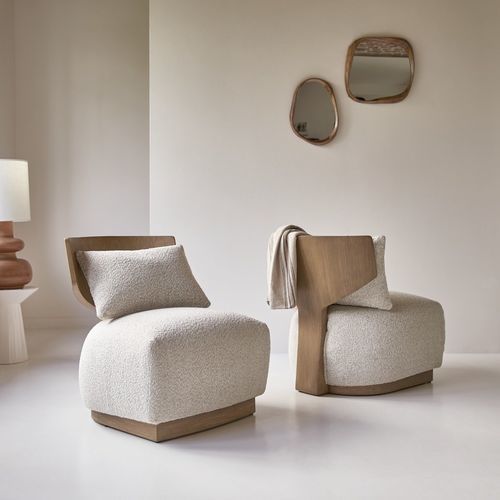 Fauteuil contemporain - JUNE - Tikamoon - en tissu / en polyuréthane / en polyester