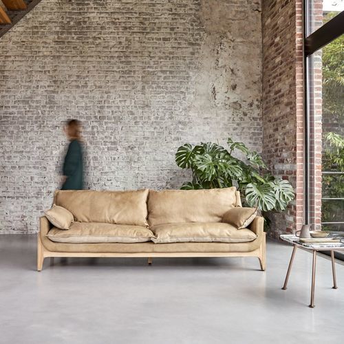 Canapé contemporain - WOODNEST - Tikamoon - de salon / en textile / en lin