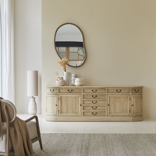 Buffet contemporain - CELESTE - Tikamoon - en pin / en contreplaqué / avec tiroirs