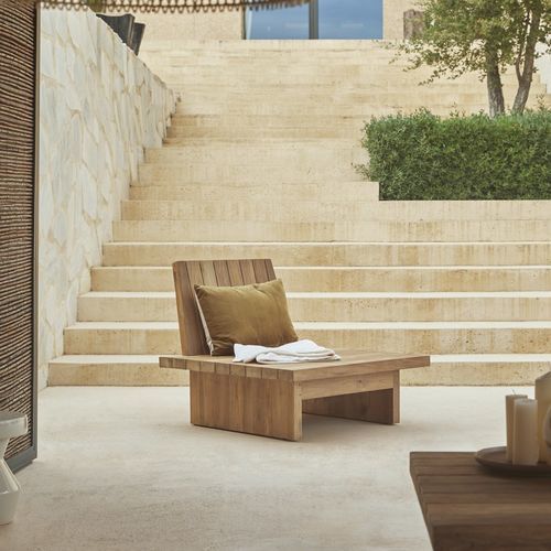 Fauteuil contemporain - JOAQUIN - Tikamoon - en teck / en bois massif / en teck